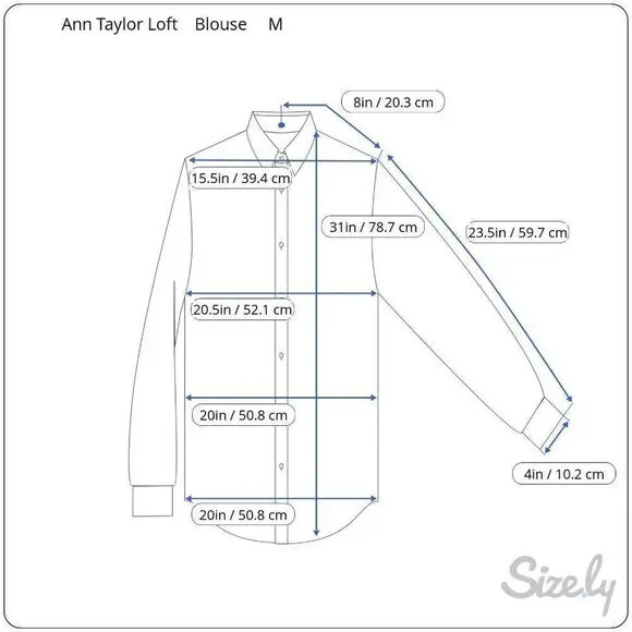 Ann Taylor Loft Tunic Top Long Sleeve Button Up Pockets White Size Medium - Picture 8 of 8